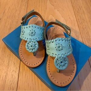 Jack Rogers Toddler Flat Sandal in Turquoise sz 6